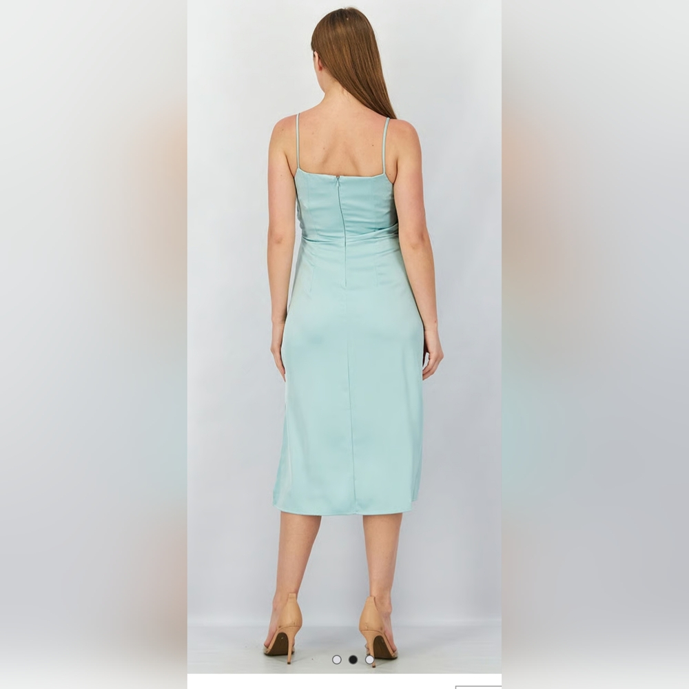 Sam Edelman  Cutout Satin Slip Dress in Mint Size 6 - Picture 2 of 4